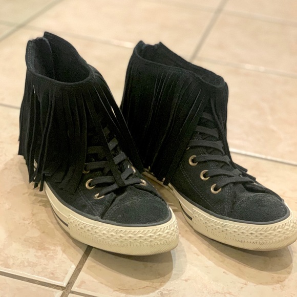 fringe converse sneakers